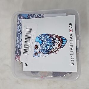 White Cute Closed Eyes Cat Wooden Jigsaw Puzzles Unique Shape Jigsaw Pieces